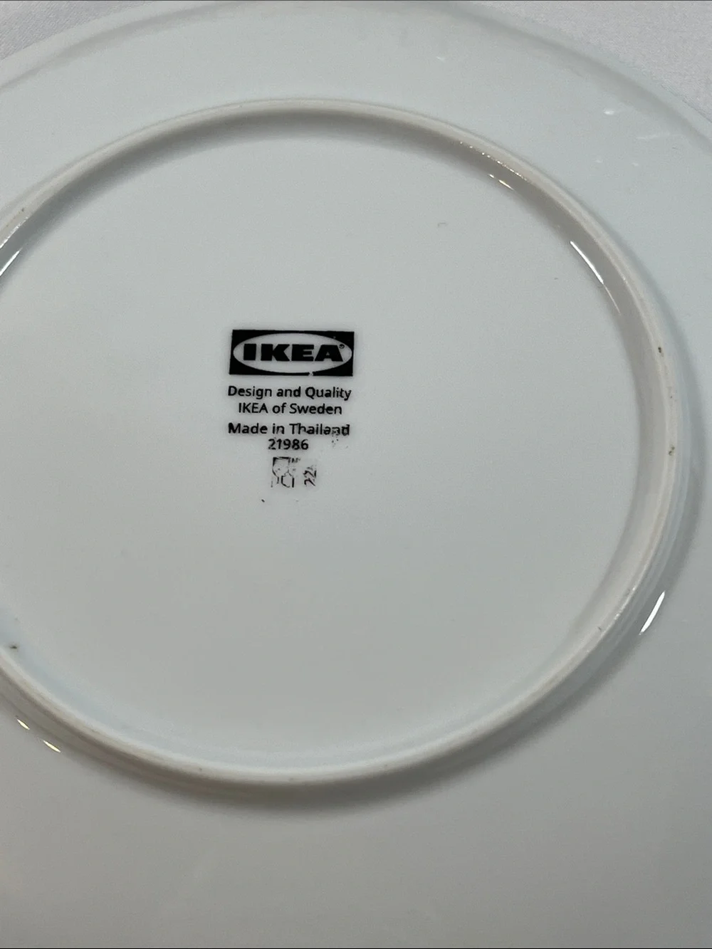 IKEA ENTUSIASM Side Plate Dessert Wall Art patterned blue & white 7